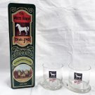The White Horse Cellar Blended Scotch Whisky 10 oz Cocktail Glasses + Empty Tin