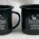 2 New Swantown Boatswap & Chowder Challenge 12 oz Speckled Metal Mugs Cups 2001
