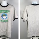 University of Halibut Alaska Ringer T Shirt Mens 2XL Hippoglossus Stenolepis