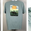 Life is Good Horseshoe Cowboy Crusher Lite T Shirt Men Large