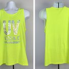 UV Vodka #Pride2017 Tank Top Shirt Mens Medium Dayglo Yellow LGBTQIA+ 50/50