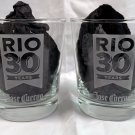 Jose Cuervo Tequila Rio 30 Years Cocktail Glasses 12 oz Etched