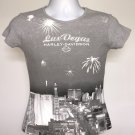 Harley Davidson Fabulous Las Vegas Downtown Casino T shirt Womens small bling