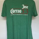 Jose Cuervo Tequila America Deserves Shot May 5 T Shirt Mens Medium Green 50/50