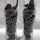 2 New 12 oz Peroni Nastro Azzurro Beer Glass Italiana 0,3 l Etched Round Base