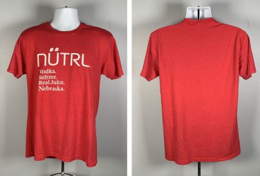 NUTRL Vodka Seltzer Real Juice Keep it Tasty Nebraska Football Shirt Mens Large