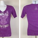 Harley Davidson Chester's Reno Nevada T Shirt Womens Medium Sheer Purple 50/50