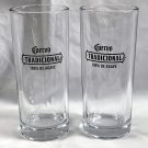2 Jose Cuervo Tradicional Tequila Tall Cocktail Glasses 10 oz Etched