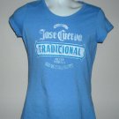 Jose Cuervo Tequila T Shirt Womens Juniors Large Blue Tredicional Silver