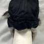 Rabbit Fur Lined Trapper Hat Black Nylon Chin Strap XL
