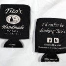 2 New Tito's Vodka Neoprene Can/Bottle Koozies 2 New Tito's Vodka Neoprene Can/Bottle Koozies