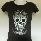 Cabo Wabo Las Vegas Sugar Skull Logo T Shirt Womens Juniors Small
