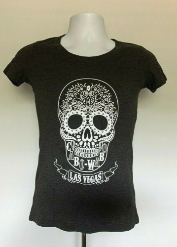 Cabo Wabo Las Vegas Sugar Skull Logo T Shirt Womens Juniors Small