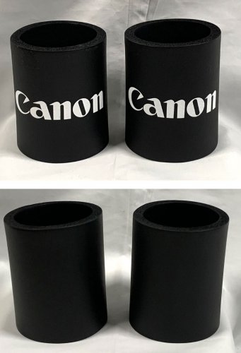2 Canon Digital Imaging Printers Camera Beer Neoprene Bottle Can Koozies Black