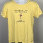 Life is Good Wine Doesn't Ask Silly Questions Crusher T Shirt Womens Large