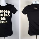 Ketel Vodka Soda Ice Lime T Shirt Womens Juniors Large Black Cotton Poly Blend