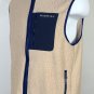 Vineyard Vines Fleece Polyester Vest Womens Small Tan Full Zip Zippered Pockets
