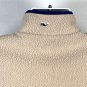 Vineyard Vines Fleece Polyester Vest Womens Small Tan Full Zip Zippered Pockets