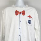 Samuel Adams Beer Get Decked Out Long Sleeve T Shirt Mens Large Bow Tie Design