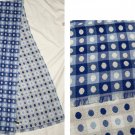 NWT Talbots Blue Polka Dot Scarf Wrap 17.5" x 72" Acrylic Wool Blend