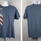 Dekalb Corn Seed T Shirt Mens Large Blue Patriotic Stars Stripes Logo Cotton