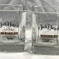 2 Jack Daniels Whiskey 8 oz Square Cocktail Glasses