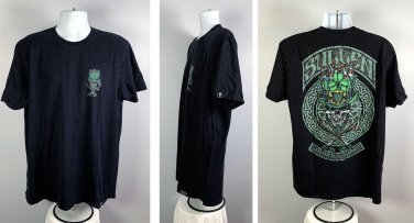 Sullen Art & Tattoo Leprechaun Drinking Crew St Paddys T Shirt Mens XL