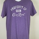 Property of Crown Royal Whisky T Shirt Mens Large 50/50 Blend Purple