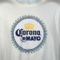 Corona De Mayo Crown Logo T Shirt Mens XL White Beer Cerveza