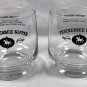 2 Jack Daniels Tennessee Sipper Whiskey Glasses Squire Precept 8 oz Vintage