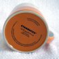 2014 Starbucks embossed logo Ceramic Coffee Mug 14 oz orange & white