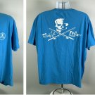 Salt Life Jolly Roger Skull Cross Bones Pocket T Shirt Mens 2XL Blue