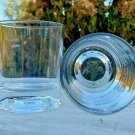 2 New Crown Royal Whiskey Glasses Commemorating 75 Years Embossed Base 8 OZ