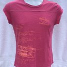 Hard Rock Cafe Indianapolis T Shirt Womens Juniors Large Let's Play Pink 50/50