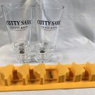 2 New Cutty Sark Cutty Leads Beer Follows Glasses 2 Shot Glasses & Ice Cube Tray