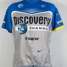Discovery Channel Trek Bissell AMD Bicycle Bike Jersey Womens XL 3/4 Zip Blue