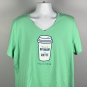 Life is Good Powered by Optimism & Coffee Crusher V Neck T Shirt Womens XXXL