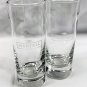 2 New Martell Cognac Etched 2 oz Shot Glasses