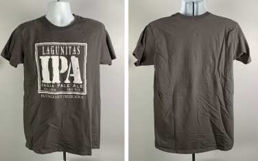 Lagunitas IPA Beer Ruthlessly Delicious T Shirt Mens Large Gray