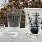 Cutty Sark Scotch Whisky White Pitcher Pint & Shot Glass Cutty Leads Beer Follow