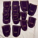 15 Crown Royal Whiskey Bags Purple Embroidered 750 ml size & 1.75 liter