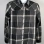 Alaskan Hardgear by Duluth Trading Shirt Button Front Mens Medium Black Plaid