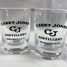 2 Casey Jones Distillery Hopkinsville Kentucky Shot Glasses 1 oz CJ