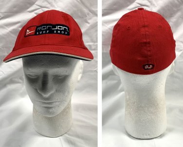 Ron Jon surf Shop Baseball Hat Mens M/L Embroidered Patch Red
