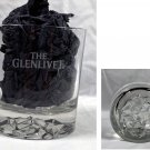The Glenlivet Scotch Whiskey Old Fashioned Rocks Glass Raised Base 10 oz Etched