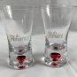 2 di Amore Amaretto Red Bubble Shot Glasses Etched 2 oz