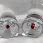 2 di Amore Amaretto Red Bubble Shot Glasses Etched 2 oz