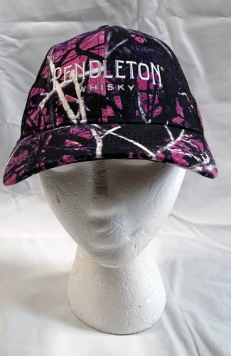 New Womens Pendleton Whisky Let'er Buck Snapback Trucker Baseball Hat Pink Camo