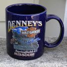 Harley Davidson Denneys Springfield Missouri Ceramic Coffee Mug Blue Speckled
