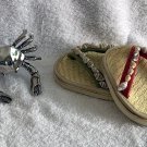 Tommy Bahama Metal Wine Bottle Stopper Crab Crustacean & 2 Flip Flop Coasters